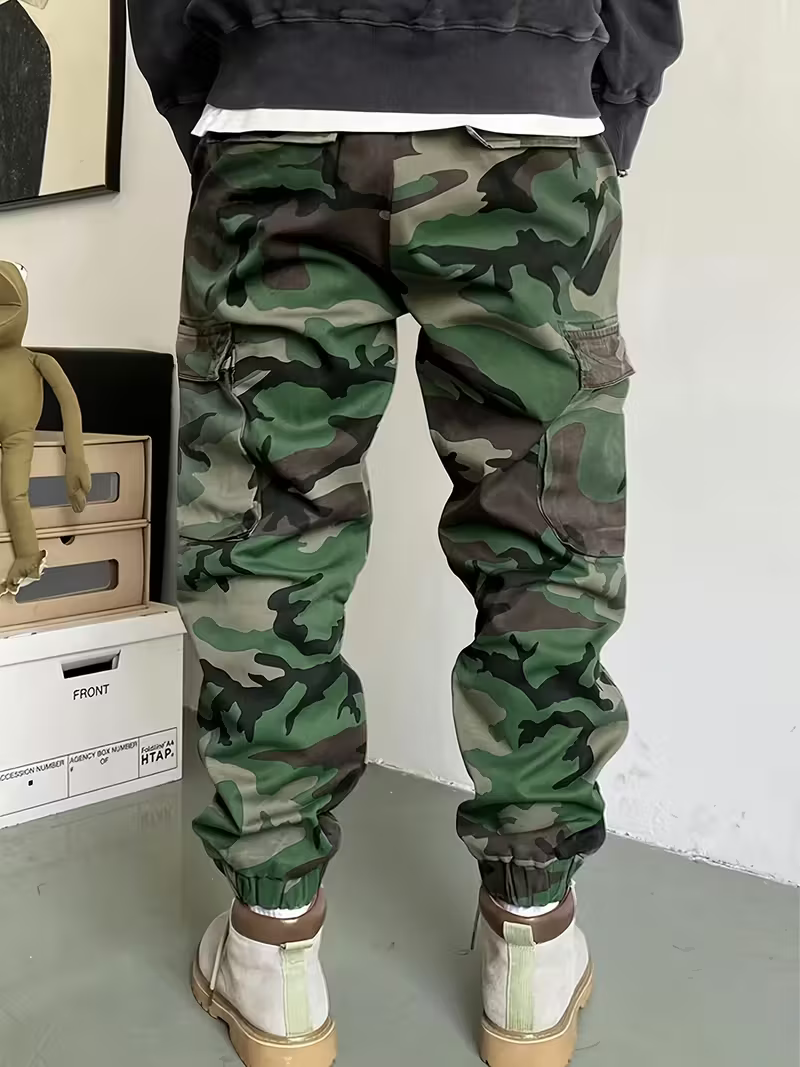 Men's Green Camo Cargo Pants