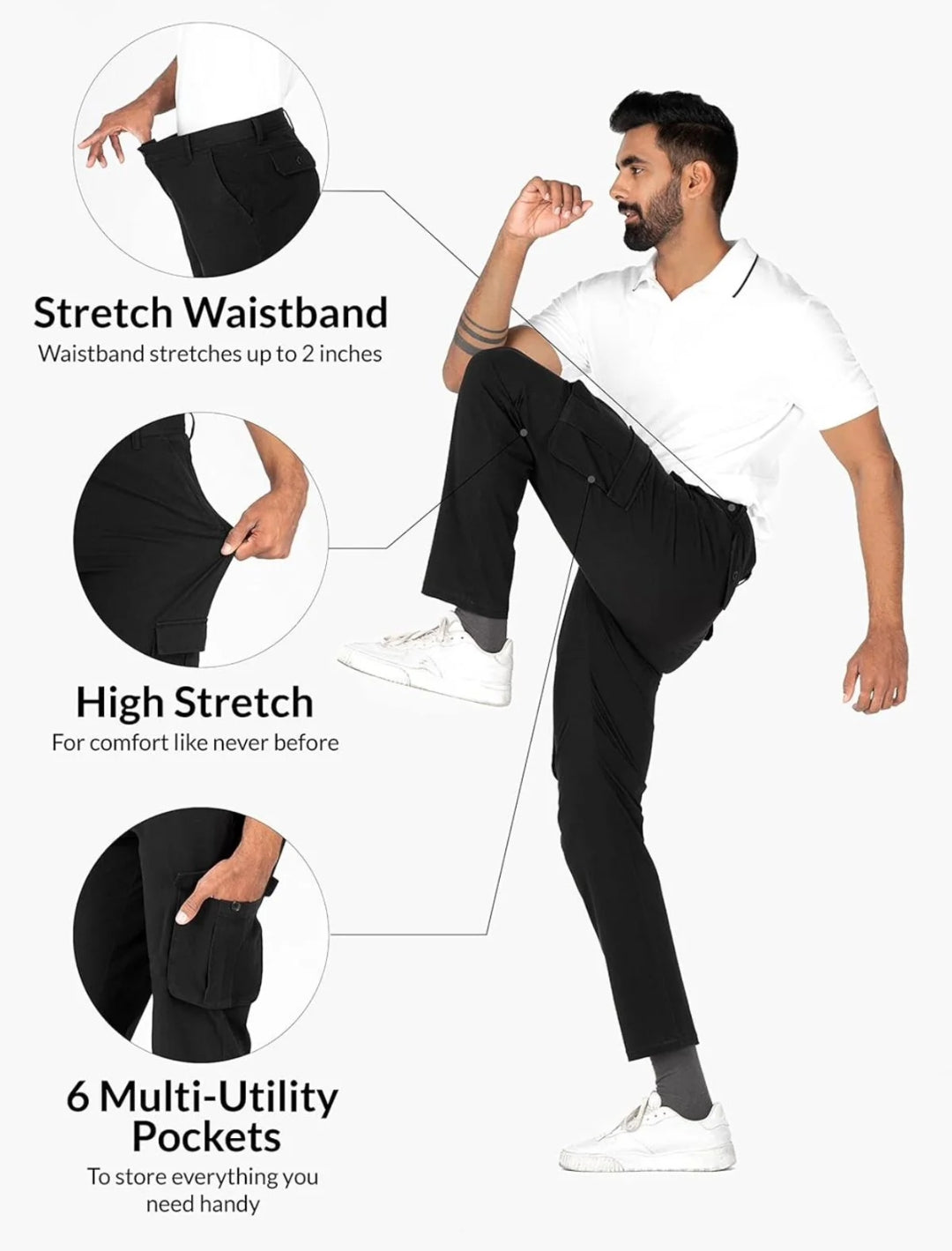 Men's Streched Cargo Trouser