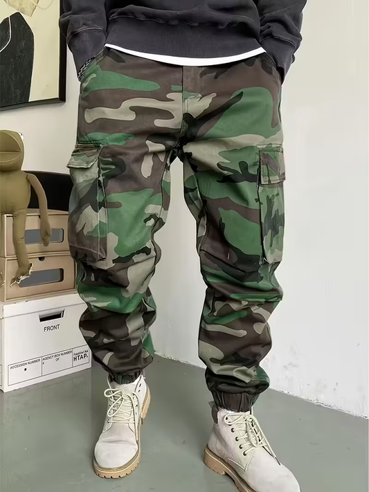 Men's Elite Green Camo Cargo Pants