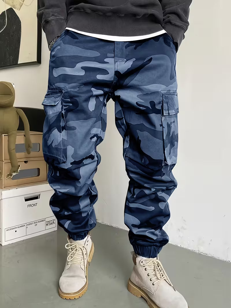 Men's Elite Blue Camo Cargo Pants