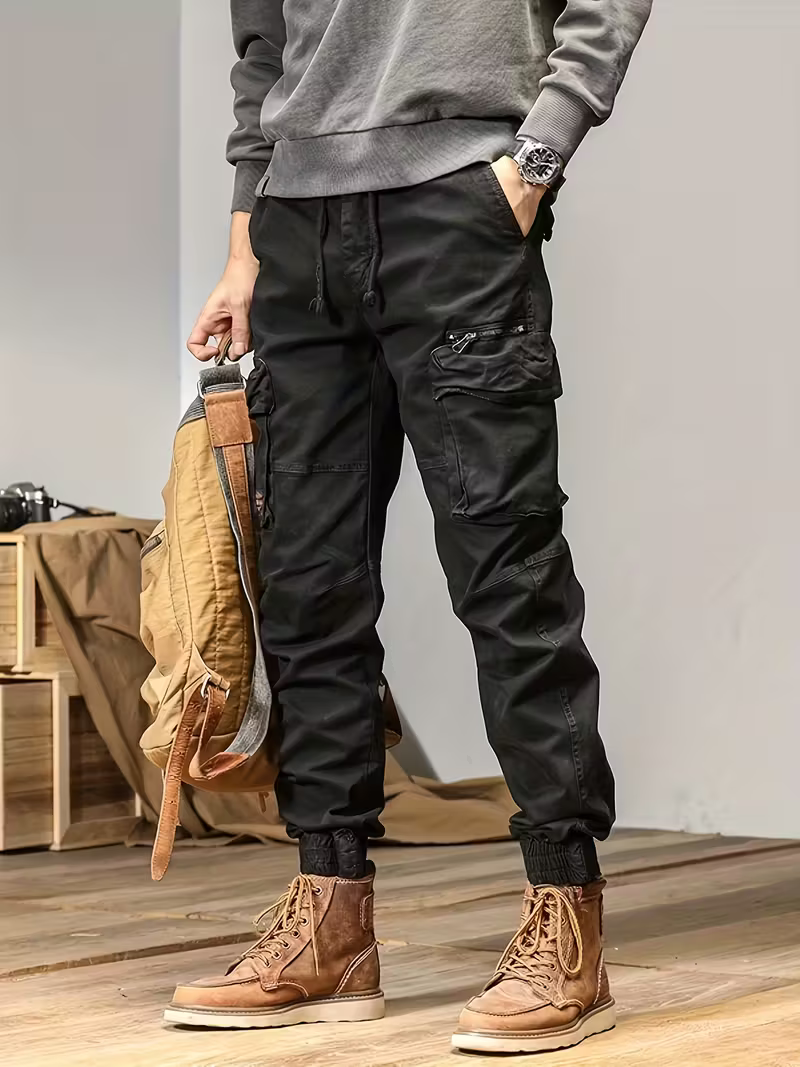 Men's Black Stylish Cargo Pants