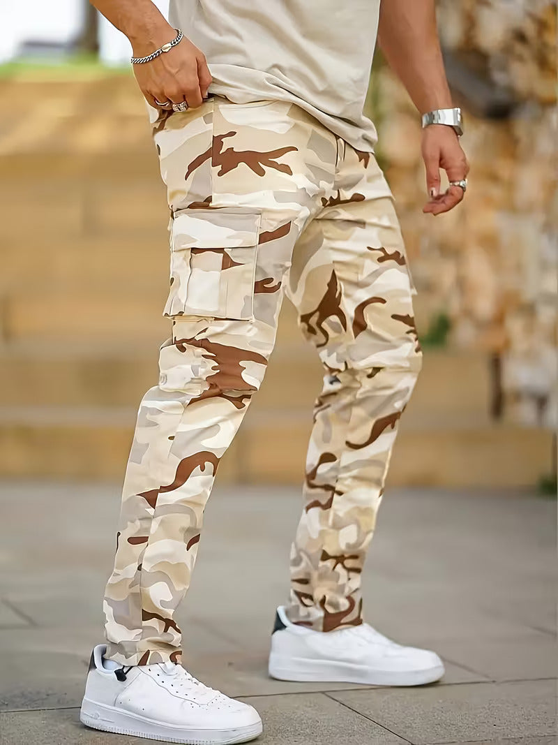 Men's Gold Camo Cargo Pants