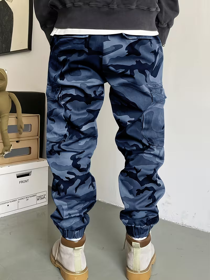 Men's Elite Blue Camo Cargo Pants