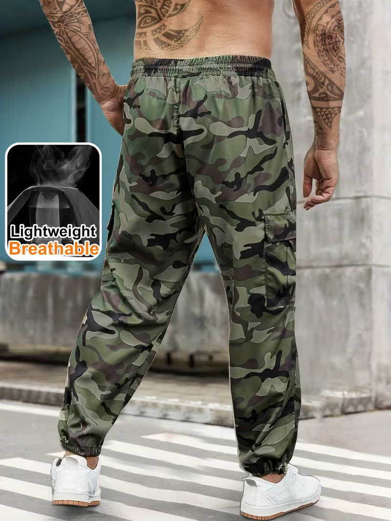 Men's Green Camo Cargo Pants