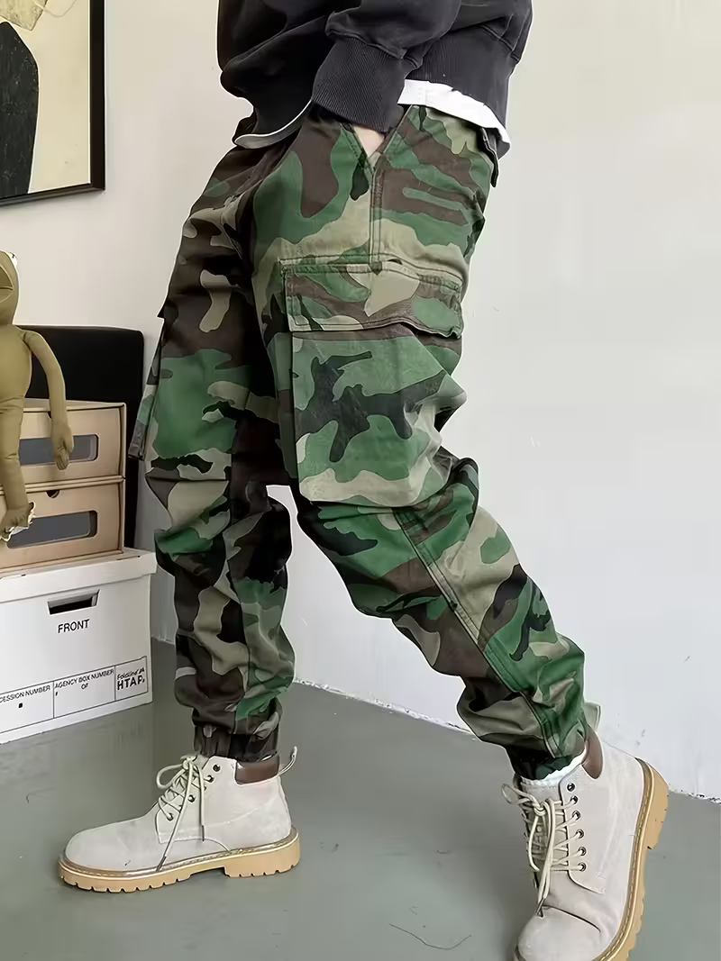 Men's Green Camo Cargo Pants
